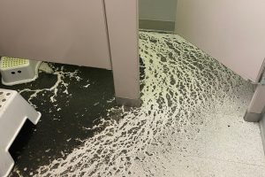 sewage backup in bathroom